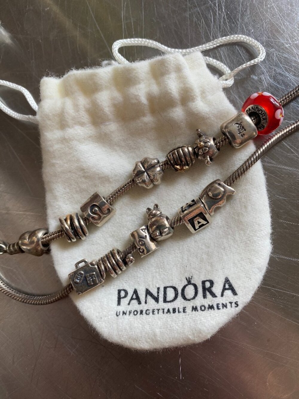 Pandora Charm Bracelet Set – 925 ALE with Gold Accents